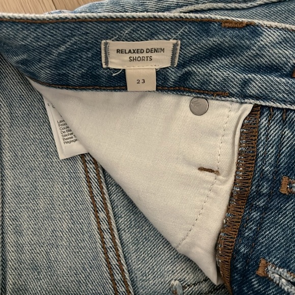 Madewell Relaxed Denim Shorts Size 23 Rosemount Wash Destroyed Hem Edition - Picture 10 of 12
